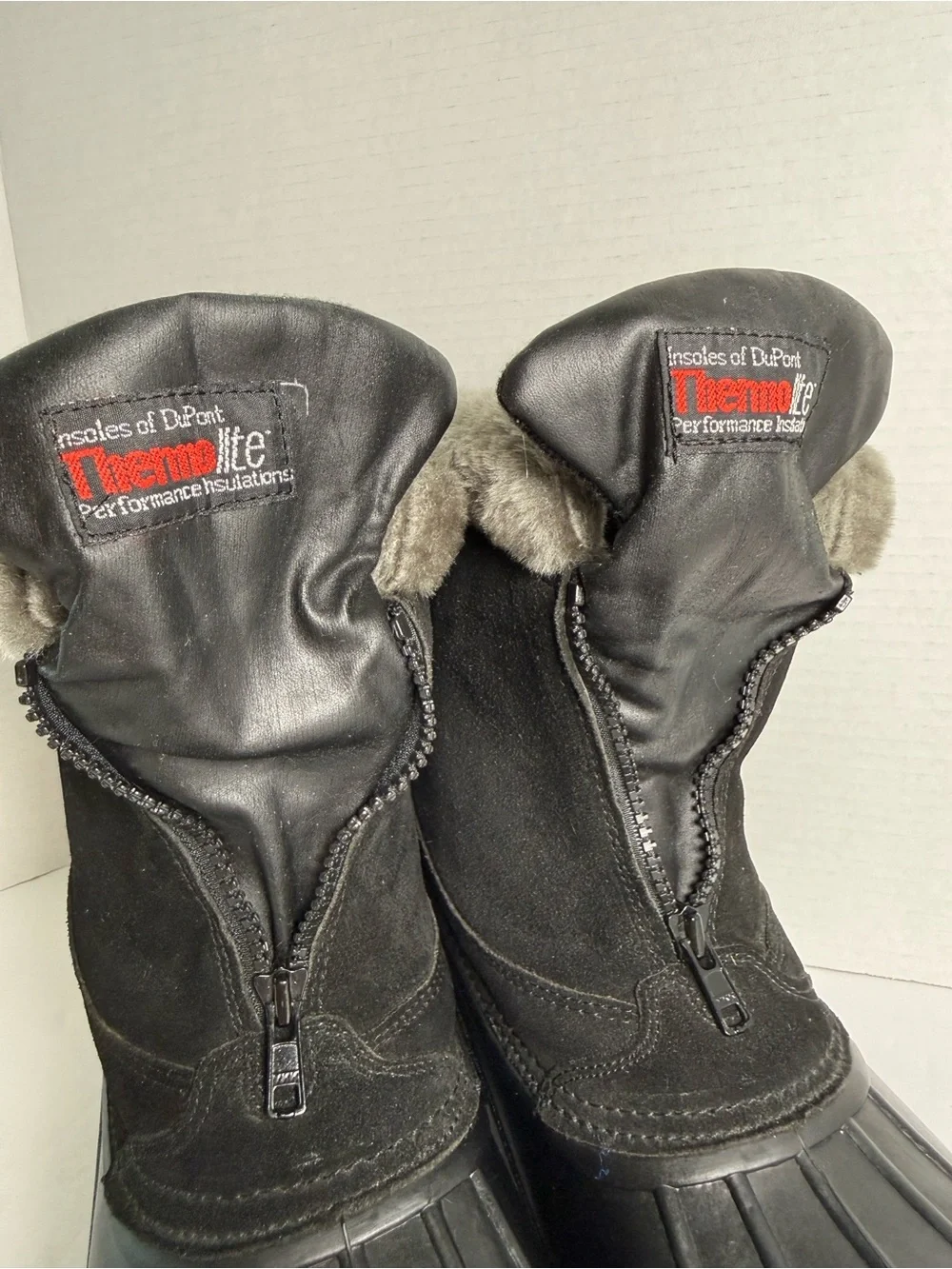 Lanvin Black and Gray Insulated Rain & Snow Boots sz 11